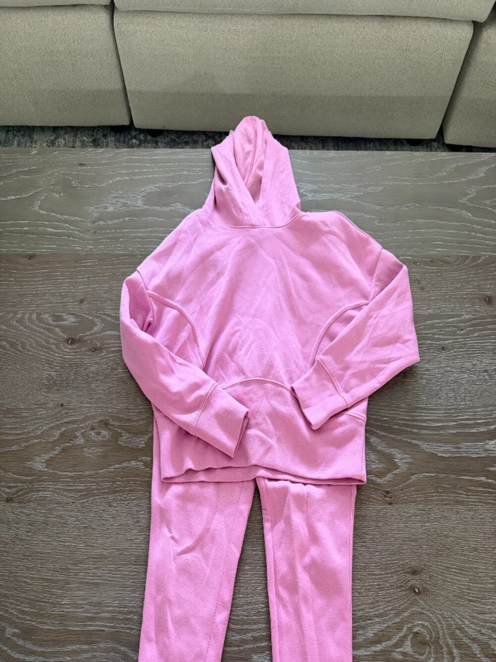 Girls 90 Degree by Reflex 2 piece pink hoodie joggers set outfit size medium 10